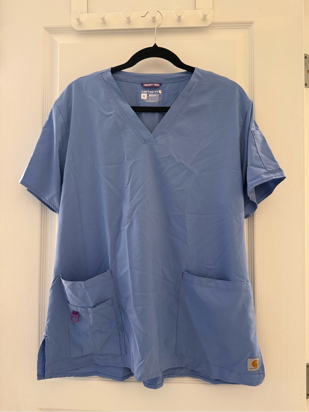 Carhartt Light Blue V-Neck Scrub Top